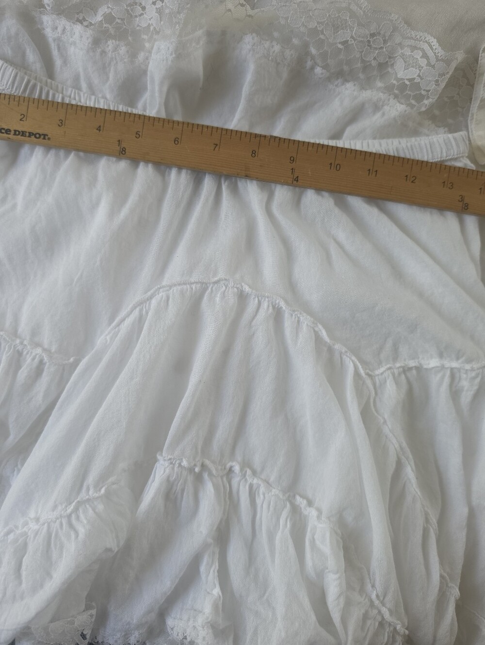 I.N. San Francisco White Tiered Lace-Trim Midi Skirt - Picture 5 of 6